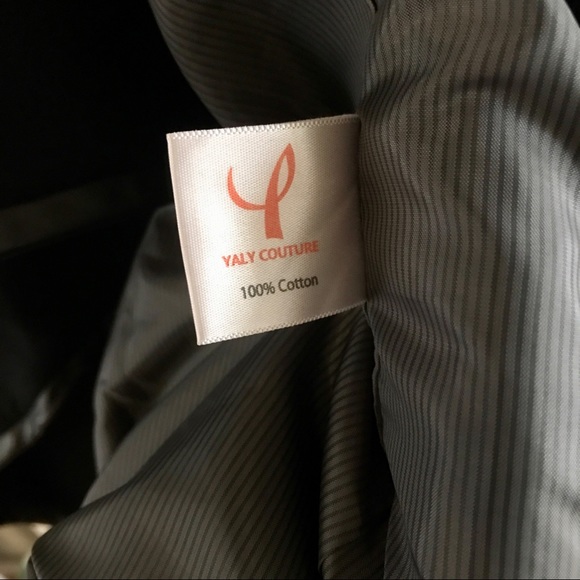 Custom Designed & Tailored Wool / Leather Coat, Size S - Picture 12 of 14